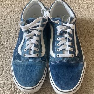 Vans Old Skool low top skate shoes acid denim 8.5W/7M